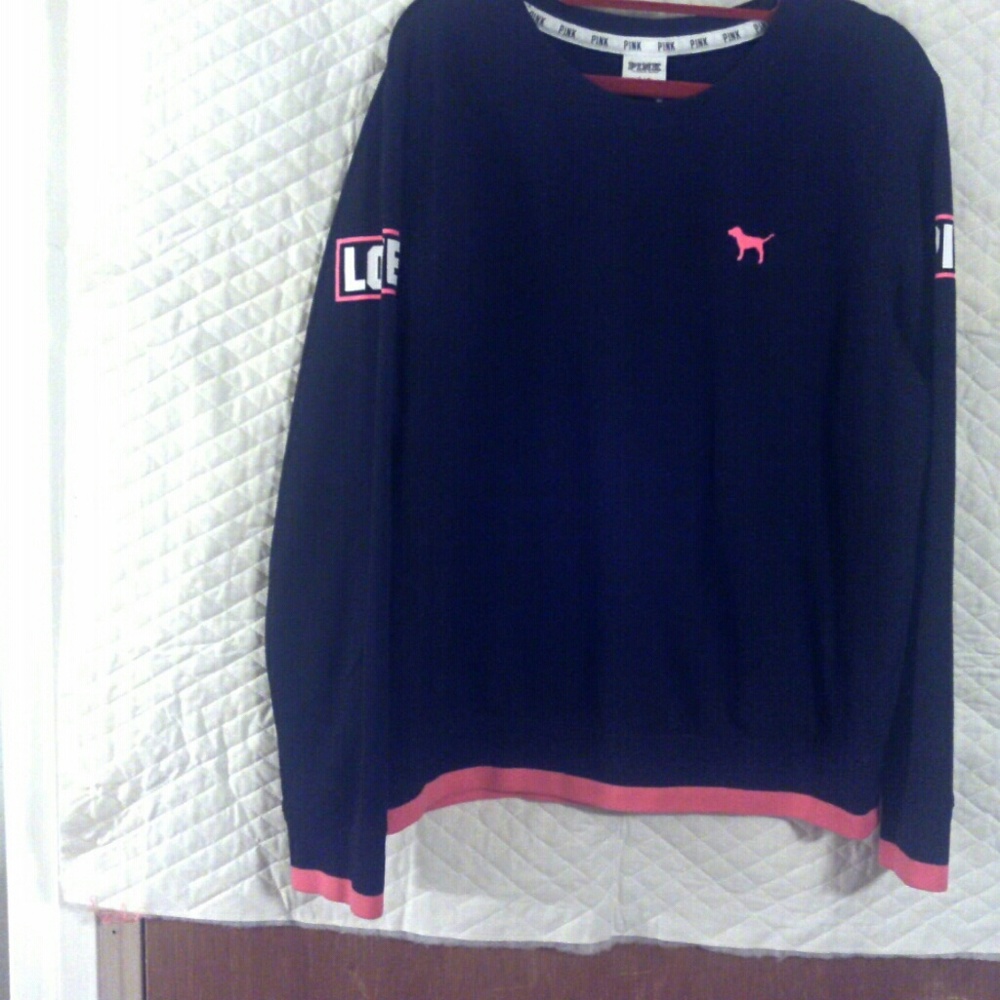 Victoria secret Pink black sweat shirt sweater l